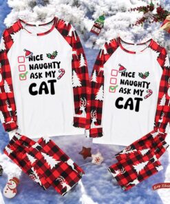Ask My Cat Family Christmas Pajama Sets