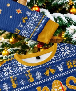 At Walker Dashing Through The Snow Blue Ugly Christmas Sweater At Walker Dashing Through The Snow Blue Ugly Christmas Sweater
