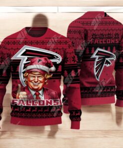 Atlanta Falcons Christmas Donald Trump Knitted Sweater