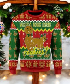 Bake Cookies Ugly Christmas Sweater, Funniest Ugly Christmas Sweater