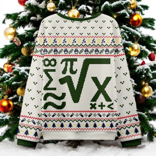 Beauty Of Mathematics White Ugly Christmas Sweater