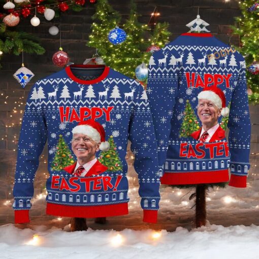 Biden Easter Ugly Christmas Sweater, Funniest Ugly Christmas Sweater