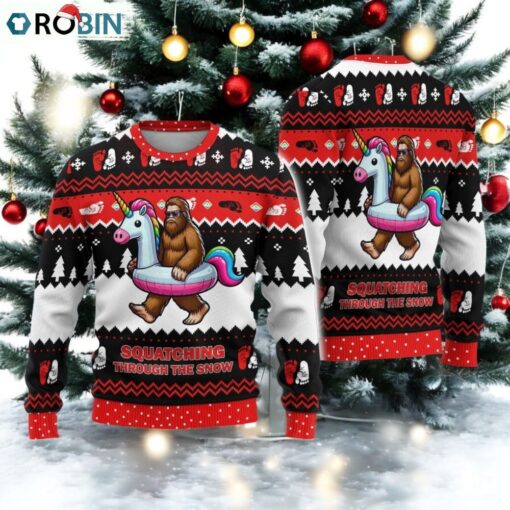 Bigfoot Ugly Sweater, Funny Bigfoot Christmas Sweater