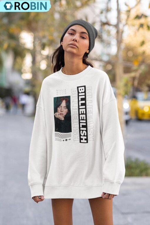 Bil1ie Eil1sh Sweatshirt, Hard And Soft Tour Shirt