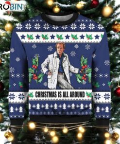 Billy Mack Christmas Is All Around Love Actually Ugly Sweater