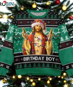 Birthday Boy Jesus Ugly Christmas Sweater Unisex