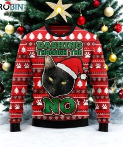 Black Cat Ugly Christmas Sweater Black Cat Ugly Christmas Sweater