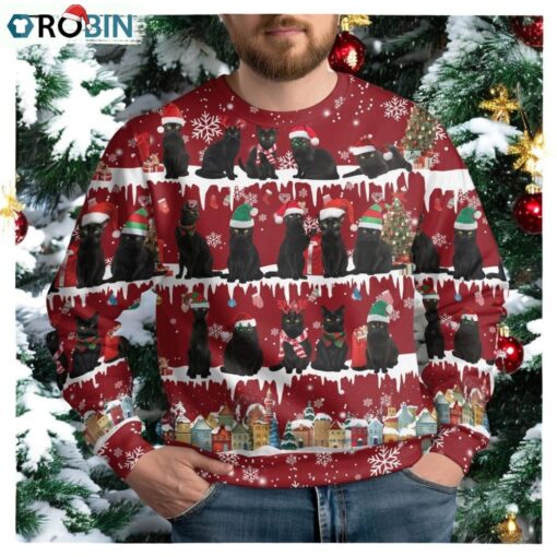 Black Cats Ugly Christmas Sweater