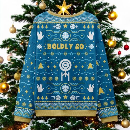Boldly Into Blue Ugly Christmas Sweater