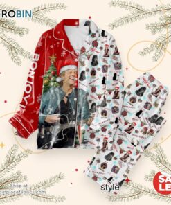 Bon Jovi Christmas Button Down Pajamas Set