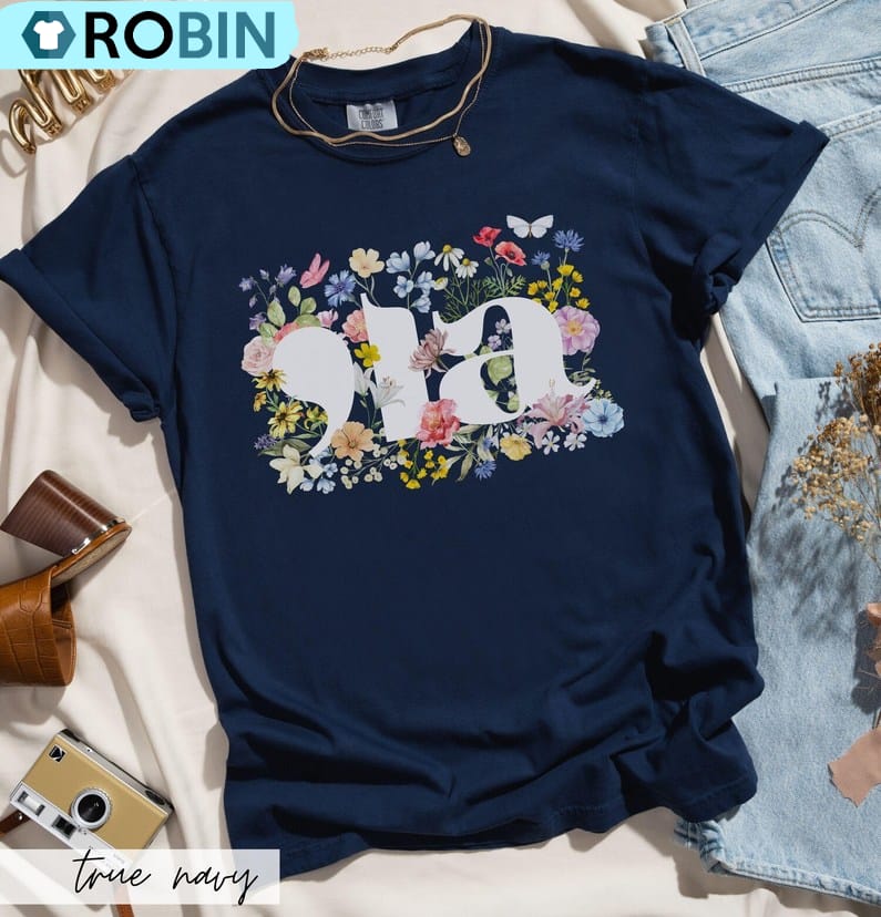 Botanical Comma La TShirt, Patriotic Cottagecore Shirt