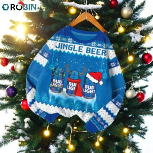 Bud Light Jingle Beer Ice Snow Ugly Sweater