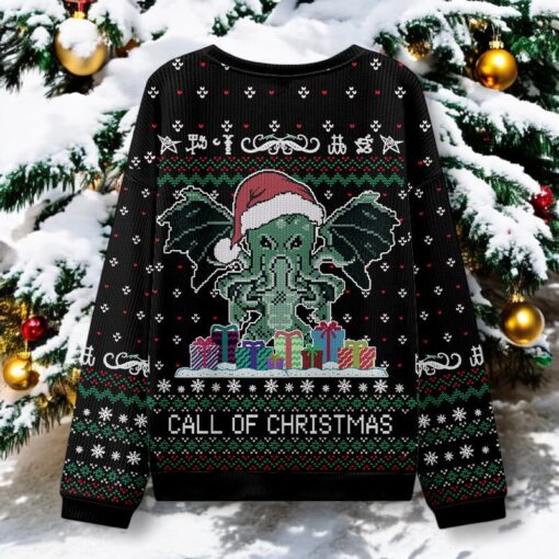 Call Of Christmas Black Ugly Christmas Sweater