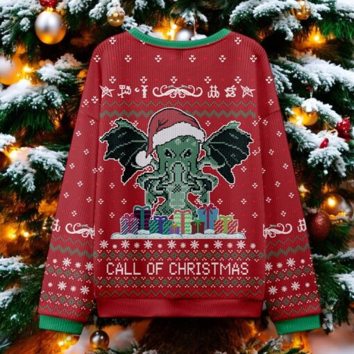 Call Of Christmas Red Ugly Christmas Sweater