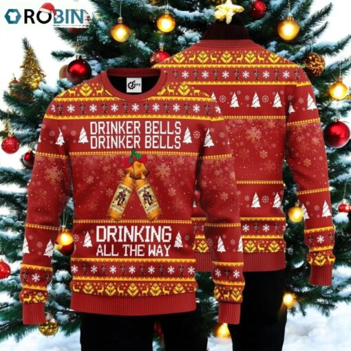 Captain Morgan Drinker Bells Ugly Christmas Sweater   Perfect Gift for Christmas Day!