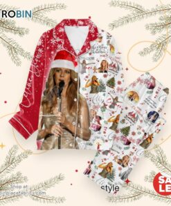 Celine Dion The Magic Of Christmas 2024 Button Down Pajamas Set Celine Dion The Magic Of Christmas 2024 Button Down Pajamas Set