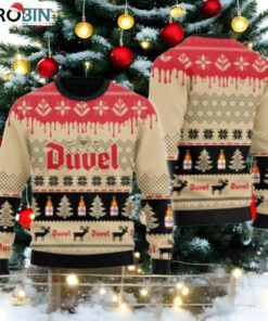 Chevron Pattern Duvel Beer Christmas Ugly Sweater