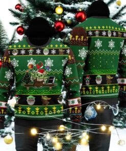 Christmas Baby Yoda Ugly Sweater, Star Wars Christmas Sweatshirt, Disney Xmas Sweater, Magic Kingdom Holiday Sweater