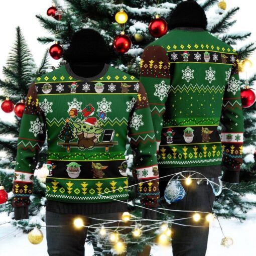 Christmas Baby Yoda Ugly Sweater, Star Wars Christmas Sweatshirt, Disney Xmas Sweater, Magic Kingdom Holiday Sweater