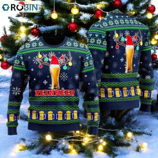Christmas Beer Reindeer Ugly Christmas Sweater
