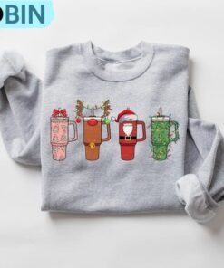 Christmas Coffee Sweatshirt, Coffee Lover Gift, Long Sleeve Cotton, Hoodie