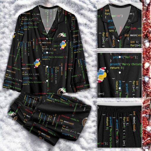 Christmas Computer Code IT Family Pajamas Set