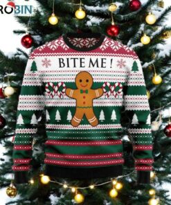 Christmas Cookies Bite Me   Ugly Christmas Sweater