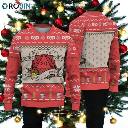 Christmas Dnd Ugly Sweater, Dungeons And Dragons Sweater