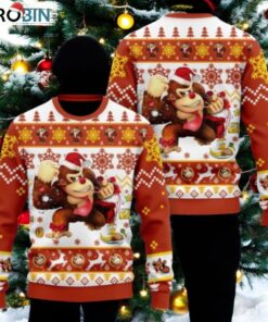 Christmas Donkey Kong Ugly Sweater, Super Mario Xmas Sweater