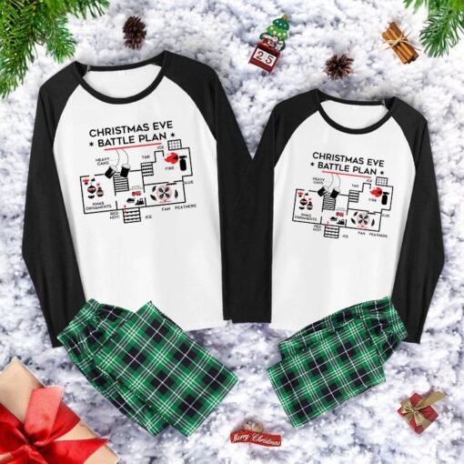 Christmas Eve Battle Plan Family Christmas Pajama Sets