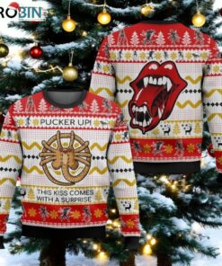 Christmas Facehugger Ugly Sweater, Alien Christmas Sweater, Retro Horror Movie Graphic Shirt Christmas Facehugger Ugly Sweater, Alien Christmas Sweater, Retro Horror Movie Graphic Shirt