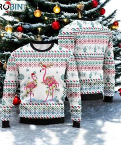 Christmas Flamingo Ugly Sweater, Cute Animal Christmas Sweater, Family Ugly Xmas Sweater Christmas Flamingo Ugly Sweater, Cute Animal Christmas Sweater, Family Ugly Xmas Sweater