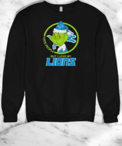 Christmas Grinch X Detroit Lions I Hate People But I Love My Lions Shirt
