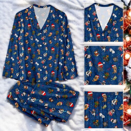 Christmas Lightsaber Cat Family Pajamas Set
