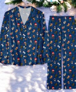 Christmas Lightsaber Cat Family Pajamas Set