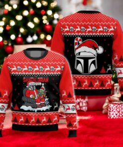 Christmas Mandalorian And Baby Yoda Ugly Sweater, This Is The Way Shirt, Cute Grogu Christmas Sweatshirt, Disney Star Wars Fan Gift