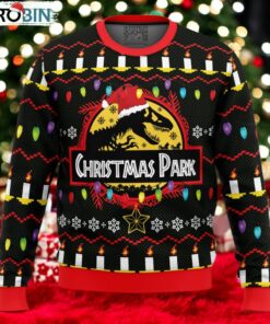Christmas Park Jurassic Park Ugly Christmas Sweater