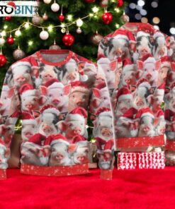 Christmas Pig Ugly Sweater, Merry Pigmas Holiday Sweater