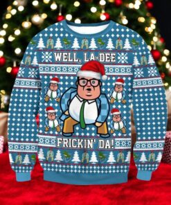 Christmas Saturday Night Live Ugly Sweater, Matt Foley Well Holiday Sweater, La Dee Frickin Da Xmas Sweater, Vintage 70S Tv Show Gift