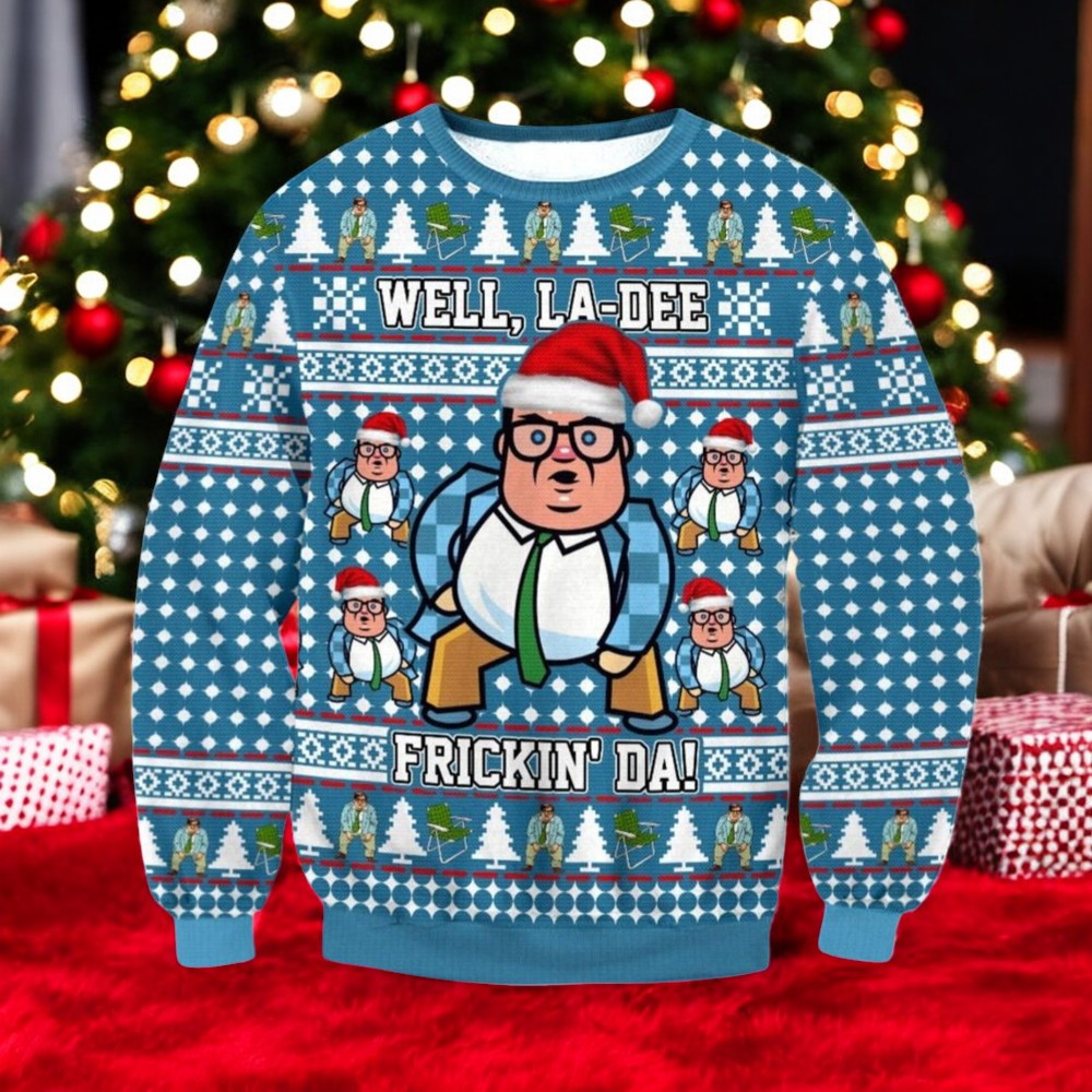 Christmas Saturday Night Live Ugly Sweater, Matt Foley Well Holiday Sweater, La Dee Frickin Da Xmas Sweater, Vintage 70S Tv Show Gift