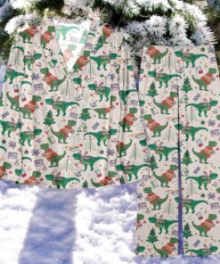 Christmas Science & Dinosaur Family Pajamas Set