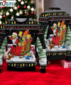 Christmas Simpsons Ugly Sweater, Simpson Ugly Sweater