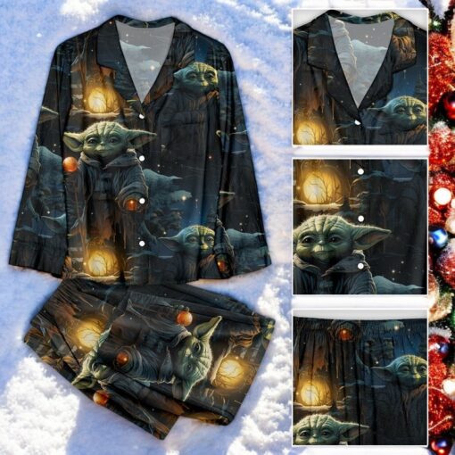 Christmas Star Wars Maestro Yoda Family Pajamas Set, Star Wars Gifts for Fans