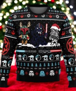 Christmas Star Wars Ugly Sweater, Boba Fett Sweater Men, Darth Vader Xmas Sweater, Stormtrooper Holiday Sweater