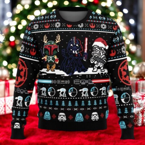 Christmas Star Wars Ugly Sweater, Boba Fett Sweater Men, Darth Vader Xmas Sweater, Stormtrooper Holiday Sweater