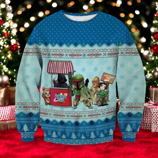 Christmas Star Wars Ugly Sweater, Magic Kingdom Shirt, Darth Vader And Boba Fett Christmas Sweatshirt