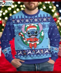 Christmas Stitch Ugly Sweater, Disney Santa Stitch Sweater