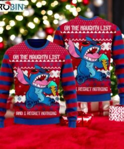 Christmas Stitch Ugly Sweater, Lilo And Stitch Holiday Sweater