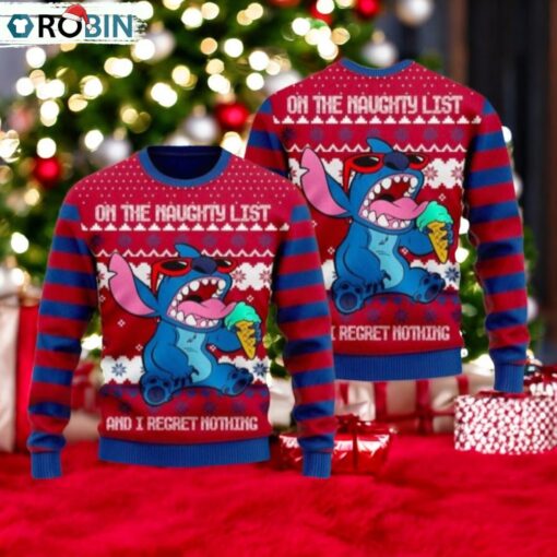 Christmas Stitch Ugly Sweater, Lilo And Stitch Holiday Sweater