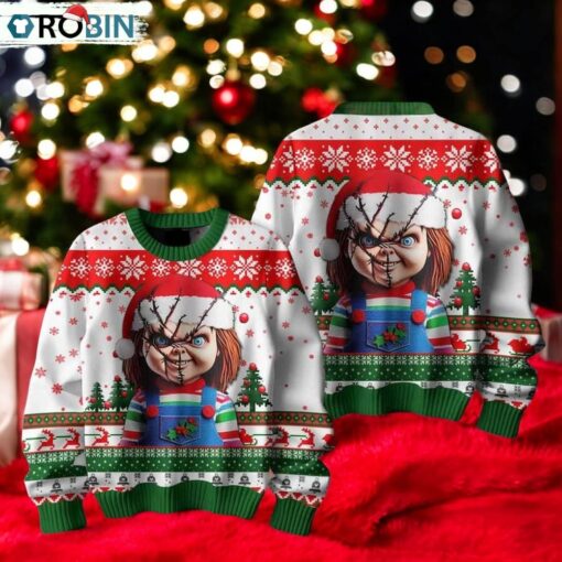 Chucky Wanna Play In Christmas Ugly Sweater